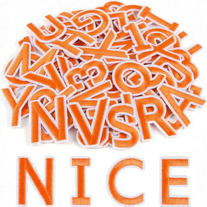 Patchs brodés lettres de l'alphabet A-Z avec support thermocollant, ensemble de patchs numérotés pour vêtements, sacs, chapeaux, chaussures - Product Image 2