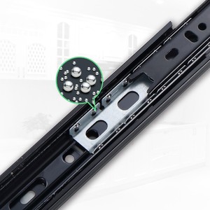 Correderas de cajón Hakimi de 35 mm de ancho, de tres secciones, con rodamientos de bolas, de acero laminado en frío, silenciosas, para gabinetes y armarios. - Product Image 2