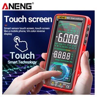 Testeur rechargeable ANENG 683, testeur de tension AC/DC, outil de mesure du courant, multimètre intelligent tactile haut de gamme