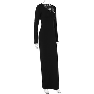 Oem Maxi abito Bodycon <span class=keywords><strong>donna</strong></span> <span class=keywords><strong>donna</strong></span> manica lunga <span class=keywords><strong>abbigliamento</strong></span> <span class=keywords><strong>donna</strong></span> all'ingrosso abiti taglie forti - Product Image 5