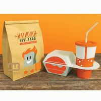 Emballage alimentaire personnalisé pour hamburgers, frites, poulet frit, nuggets, boîte en carton pour aliments à emporter