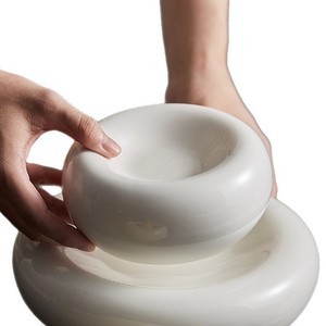 创意陶瓷厚餐盘白色圆形深汤盘甜点餐盘餐厅不规则餐具 - Product Image 4