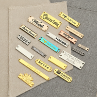 Étiquette métallique personnalisée de style ancien pour ceinture, étiquette en alliage gravée sur mesure pour ceinture tissée pour homme