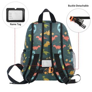 Low Moq Multiple Pockets Dinosaur Pattern Kids <b>Backpack</b> Polyester Zipper Closure Custom Print <b>School</b> Bag for Boys - Product Image 5