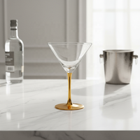 Galvanisch Gefärbtes Kristall-Gold Luxus Langstieliges Kelchglas Rotweinglas Champagnerglas Kreative Kerzenform