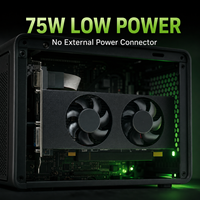 Carte graphique GTX 750 Ti 2 Go GDDR5 128 bits, profil bas, double ventilateur, GPU gaming pour PC de bureau, pièces d'ordinateur GTX750Ti