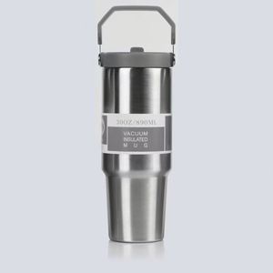 Gobelet isotherme en acier inoxydable de 30 oz avec logo personnalisé, bouteille d'eau isolée sous vide avec poignée, cadeau promotionnel pour les événements d'entreprise - Product Image 6