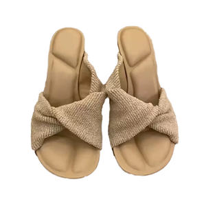 Sandalias de Tacón de Cuña con Cordones, Ligeras y Cómodas, Color Marrón, para Mujer Madura, Verano-Otoño - Product Image 1