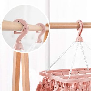 32 Clips Detachable Flexible Folding Clothes Hanger Bag Windproof Socks Underwear Plastic <b>Drying</b> <b>Rack</b> High Quality Space Tools - Product Image 3