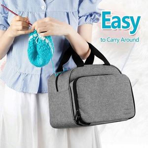 BSCI Factory Custom Portable <b>Knitting</b> Tote Bag Travel Yarn <b>Storage</b> Bag Craft Tote Organizer Bag - Product Image 6