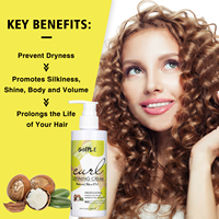 Crème Coiffante Définition Boucles à l'Huile de Karité pour Cheveux Épais et Bouclés 4C, Fixation Forte Anti-Frisottis, Crème Coiffante Marque Privée, Lotion Capillaire en Gros
