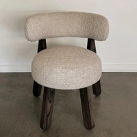 2025 moderne Vintage luxe en bois massif salle à manger chaise tissu maquillage chaise meubles avec éponge coussin salle à manger meubles