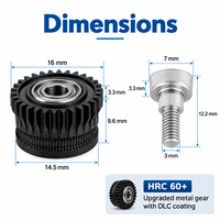 Pièces d'imprimante 3D, ensemble d'extrudeurs à double engrenage en acier trempé tout métal, 30 dents, revêtement DLC, Creality K1 K1C K1 Max Ender 3-V3 / Plus
