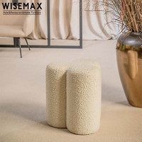 WISEMAX MÖBEL Großhandel Moderne Wohnzimmermöbel Stoffsessel Kleiner Runder Ottoman-Hocker Sofa-Eckstuhl Schminktisch-Stuhl