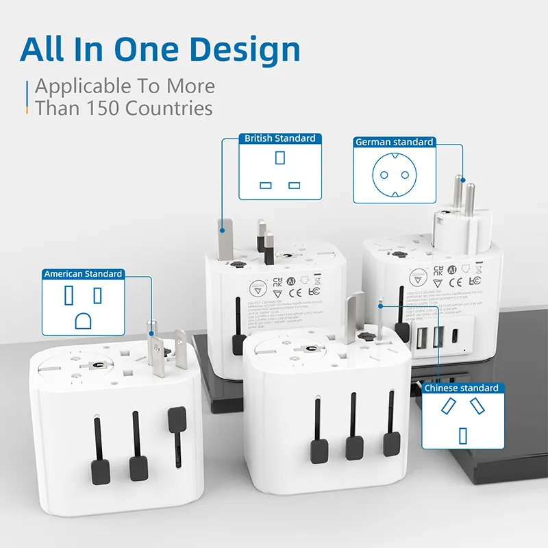 दुनिया की यात्रा अनुकूलक पदोन्नति उपहार यूनिवर्सल अंतरराष्ट्रीय प्लग एडाप्टर सभी में एक यूएसबी एसी पावर Chargerwith ए. यू. अमेरिका प्लग