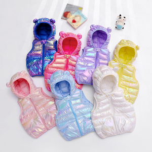 Gilet Invernali per Bambini all'Ingrosso, Colori Vivaci, Leggeri, Senza Maniche, con Cappuccio, per Bambine 80-120cm - Product Image 2