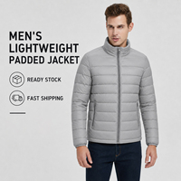 Blouson Homme Coupe Slim Col Montant Coupe-Vent Fermeture Éclair Logo Imprimé Hiver Décontracté Grandes Tailles Disponibles Vente Directe Usine