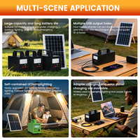 Centrale Électrique Portable 20W 40W 60W Batterie LiFePO4 Chargeur Solaire Générateur Recharge Sans Fil Onde Sinusoïdale Pure pour Usage Domestique et Camping