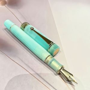 Stylo plume vert menthe en métal 0,5 mm, pointe dorée, coffret cadeau de luxe pour hommes d'affaires, étudiants, cadres, écriture fluide, encre lâche - Product Image 4