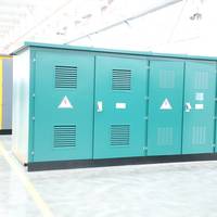 Boîte de transformateur d'équipement électrique industriel extérieur compacte, type poste de transformation et boîte de distribution, 200 KVA 15 KV avec 24 prises
