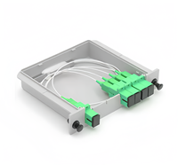 1X8 SC APC PLC Box PON CATV adaptor penuh pembagi serat optik pasif kabel FTTH peralatan kabel
