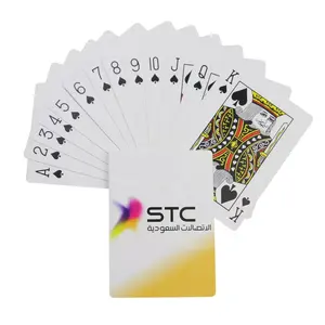 Logo personnalisé professionnel de haute qualité, papier plastique multicolore, cartes à jouer normales, fabricant d'impression