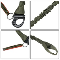 Sangle de sécurité tactique en polyester avec élastique interne, cordon de retenue personnel pour les sports de plein air, l'entraînement et le camping