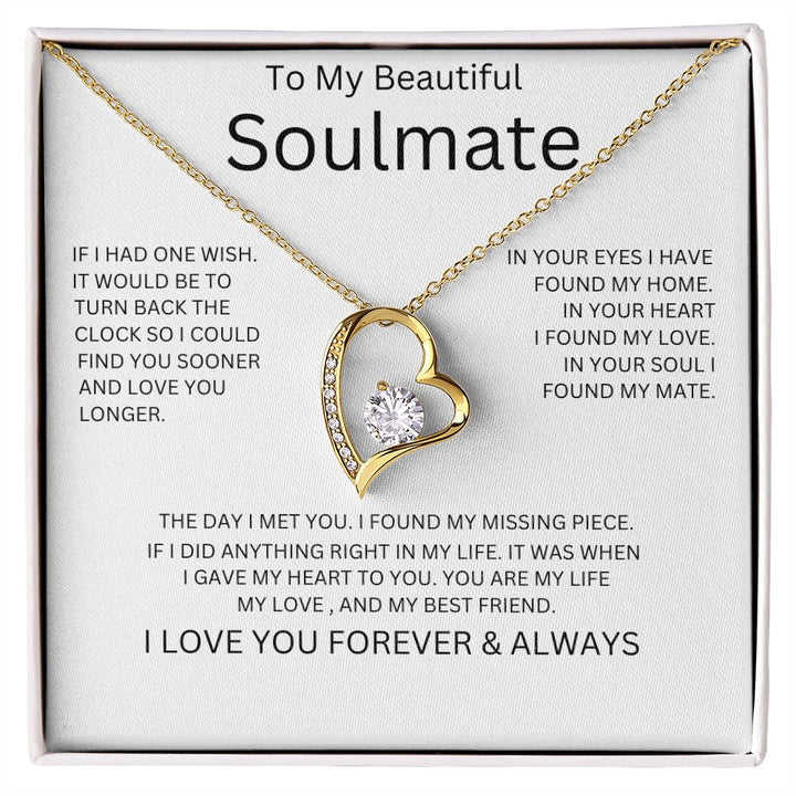 Gold Necklace + Card Gift Box