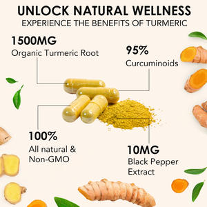 Hatmanlabs kapsul ekstrak Kurkumin kunyit mentah kunyit organik alami Vegan dan jahe kapsul bubuk dengan lada hitam - Product Image 4