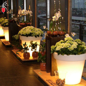 Finition enduite de poudre de pot de fleur rougeoyante de haute qualité de LED pour la maison et le jardin prix Offre Spéciale de petite taille - Product Image 1