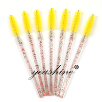 Brosses à cils de marque privée outils de brosse Spoolie échantillon de cils gratuit ensemble de maquillage strass sac Extension de cils