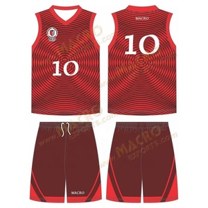 Uniforme de basket-ball unisexe à col rond sublimé personnalisé pour adultes imprimé avec votre propre style 100% polyester - Product Image 4