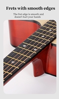 Gitar Akustik Pemula 41-Inci dengan Bodi Jenis-D dari Kayu Basswood Linden untuk Anak-anak dan Dewasa Termasuk Aksesori Gitar