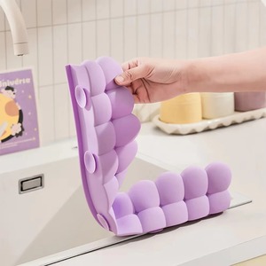 Silicone Sink Splash Guard 20in Purple Water Baffle Kitchen Faucet Drain Protector Non Slip <b>Suction</b> <b>Pad</b> - Product Image 6