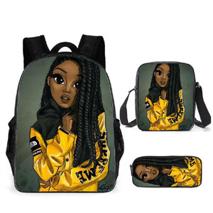 2024 Sommer New Arrival Logo Custom ized 3 Stück Set Rucksack Mädchen Tier Bleistift Fall Kinder Muster Schult aschen für Mädchen - Product Image 4