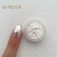Nail Art en poudre de haute qualité Pure White Pearl Chrome Chameleon Aurora
