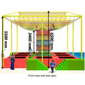 Aire de jeux pour enfants personnalisable, structure de jeu intérieure en corde tressée, arbre arc-en-ciel, <span class=keywords><strong>trampoline</strong></span> combiné, équipement de parc d'attractions - Product Image 2