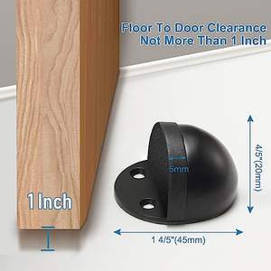 לבן דלת פקקי מגנטי נירוסטה רצפת קיר הר רך לתפוס דלת מחזיק מגנט כבד מעצורי עבור תחתון של דלת - Product Image 6