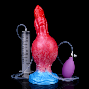 9 ''<span class=keywords><strong>Valla</strong></span> Knot Horse Dildo Skin morbido Silicone gonfiabile Squirting anale Plug per adulti flirt gioco masturbatore giocattolo del sesso - Product Image 3