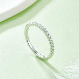 Anillo de Protección Recto J&C en Plata de Ley 925 con Baño de Oro Blanco y Diamante Cultivado en Laboratorio de 0.33ct Color D para Mujer - Product Image 3