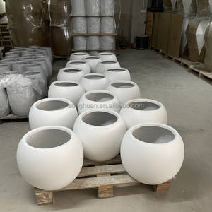 Grande <span class=keywords><strong>vaso</strong></span> di vetro in fibra con <span class=keywords><strong>fiori</strong></span>, grandi vasi rettangolari all'aperto, vasi giganti per hotel e centro commerciale - Product Image 3