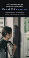 TTlock/TUYA Smart Deurslot Automatische vingerafdruk Gezichtsherkenning Camera Real-time spraakfunctie Cloud voor houten/metalen deuren