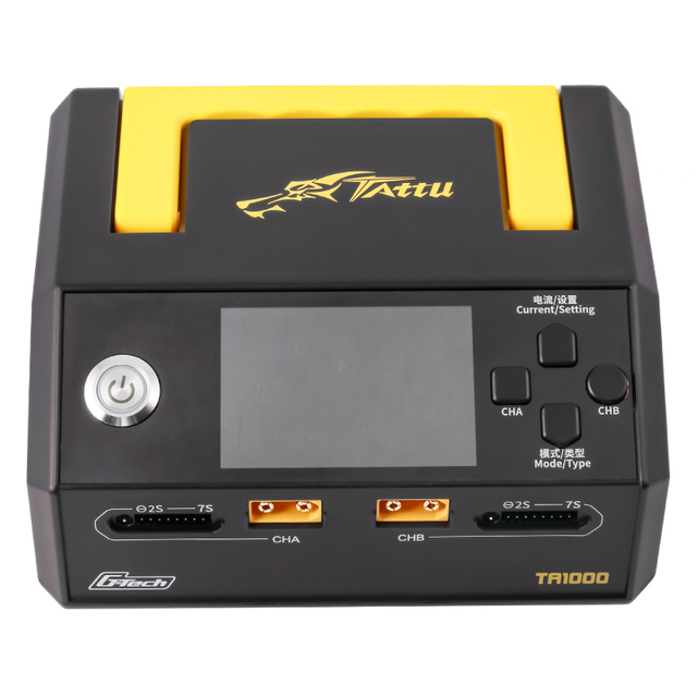 TATTU TA1000 Battery Charger 1-7S Dual Channels 1000W 25A*2 Max Current Universal Voltage for RC Drone FPV Lipo LiHV Battery