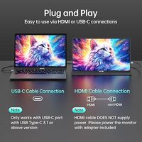 Moniteur portable MT-VIKI 18,5 pouces 1080P 100Hz 72% NTSC, grand écran portable avec support, écran IPS FHD HDR pour jeux