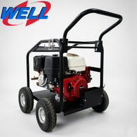 Hidrolavadora a Gasolina WEITE 1411A de 18 HP, 350 Bares, 5075 PSI, Hidrolavadora Industrial de Alto Flujo, 19 LPM, 5 GPM, Limpiadora Móvil