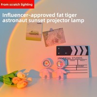 Lampe de chevet LED 3D DIY robot coucher de soleil moderne et minimaliste, projection colorée d'ambiance pour chambre, commande tactile et par claps