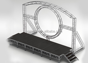 Aluminum Arch Shape Quick Installation Stage Equipment for with Stage Bolt Stage <b>Lighting</b> Truss for Concert Mobile Concert Stage - Product Image 1