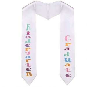 Cuellos de seda largos y duraderos con patrón de letras para niñas de preescolar y jardín de infantes, graduación de primavera, Clase de 2026 - Product Image 2