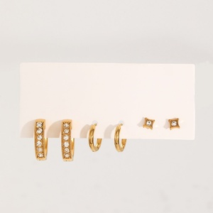 Fashion <b>Fine</b> Women <b>Earrings</b> Set Row Diamonds Statement Vintage Monogrammed CZ Zircon <b>Earrings</b> - Product Image 5