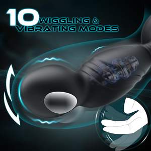 Vibrateurs anaux télécommandés Sex toy masculin Masseur de prostate point <span class=keywords><strong>G</strong></span> Plug anal vibrant à chocs électriques pour hommes Gay Women - Product Image 2